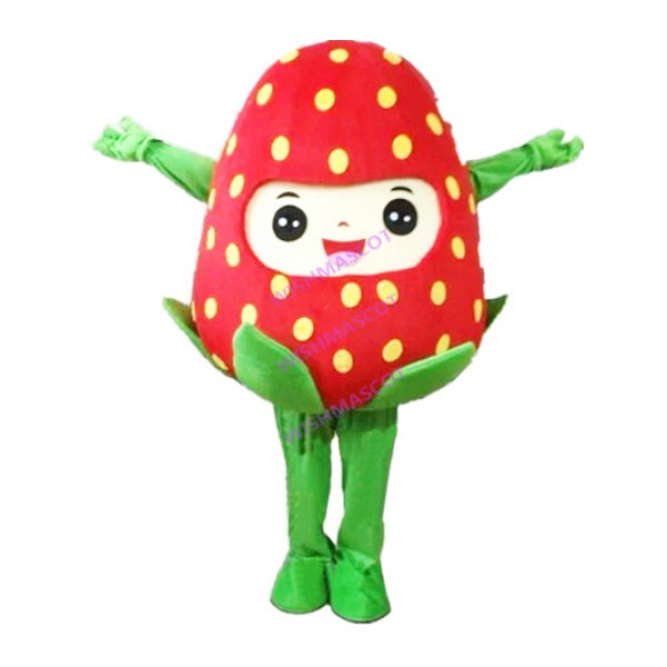 Watery Strawberry Girl Mascot Costume