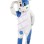 Thinking Blue & White Cow Mascot Costume