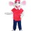 Enthusiastic White Elephant Mascot Costume