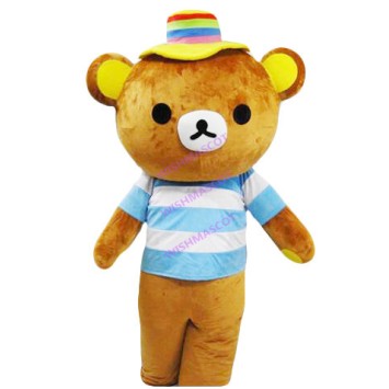 Rilakkuma Mascot Costume With Rainbow Hat