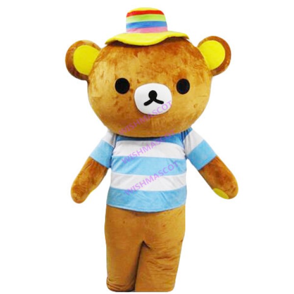 Rilakkuma Mascot Costume With Rainbow Hat