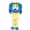 Greeting Blue Maned Lion Mascot Costume