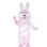 Pink Bow Tie Bunny Mascot Costume