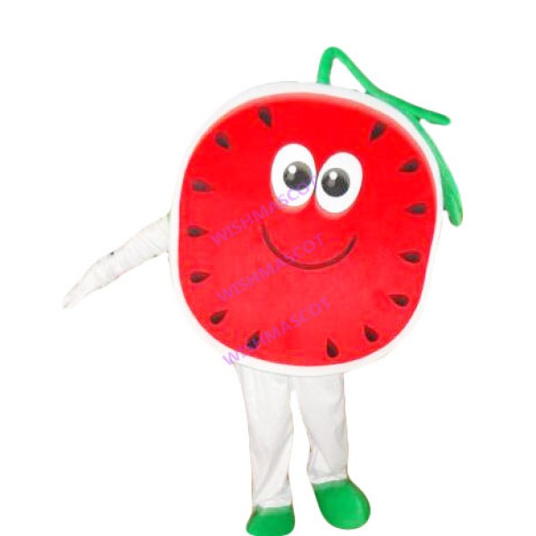 Ripe Watermelon Mascot Costume With Red Flesh