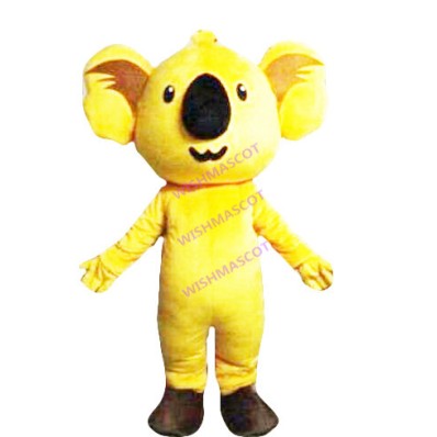 Festive Yellow Koala Mascot Costume