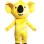 Festive Yellow Koala Mascot Costume