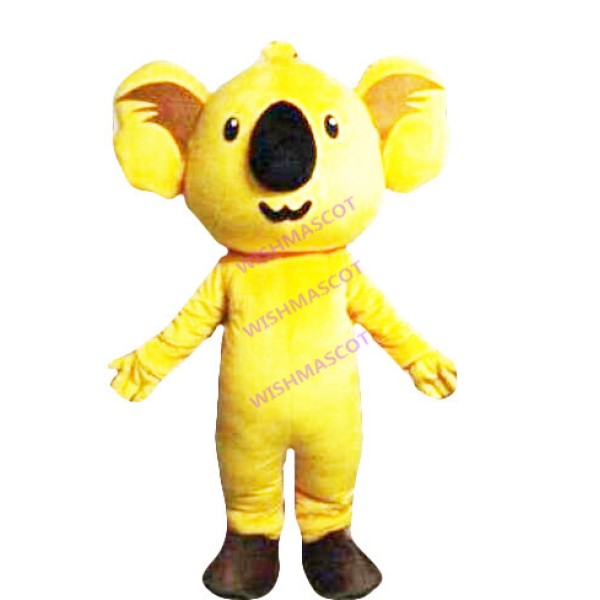 Festive Yellow Koala Mascot Costume