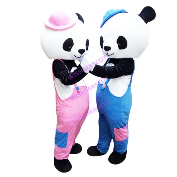 Paired Panda Couple Mascot Costume