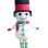 Snowman With Top Hat Mascot Costume