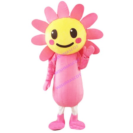 Pink Sunflower Mascot Costume