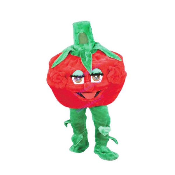 Plump Red Tomato Mascot Costume