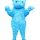 Messy Blue Bear Mascot Costume
