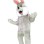 Lively Pink Ears Bulldog Mascot Costume