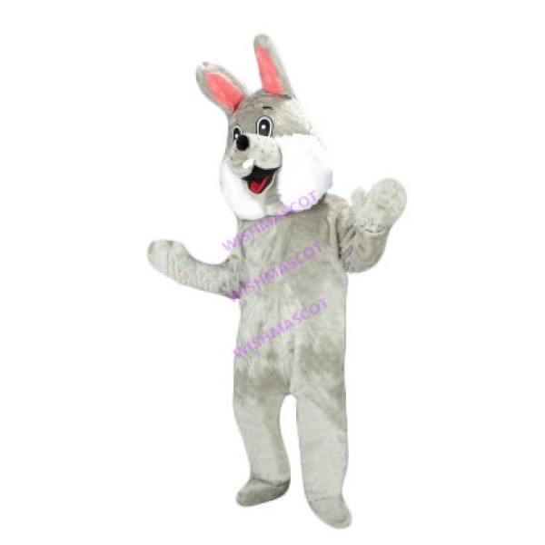 Lively Pink Ears Bulldog Mascot Costume