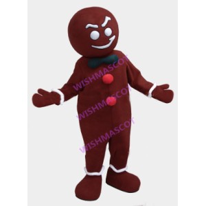 White Sugar Gingerbread Man Mascot Costume