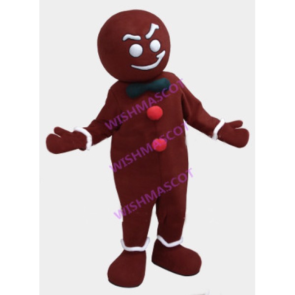 White Sugar Gingerbread Man Mascot Costume