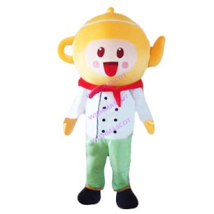 Monkey Chef Mascot Costume In Chinese Restaurant