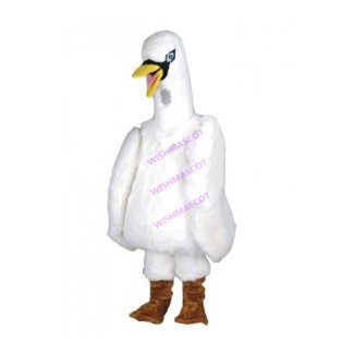 Fluttering Plush White Goose Mascot Costume