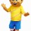 Brunette Little Boy Mascot Costume Having Fun