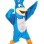 Running Blue Seagull Mascot Costume