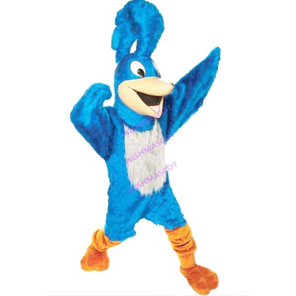 Running Blue Seagull Mascot Costume