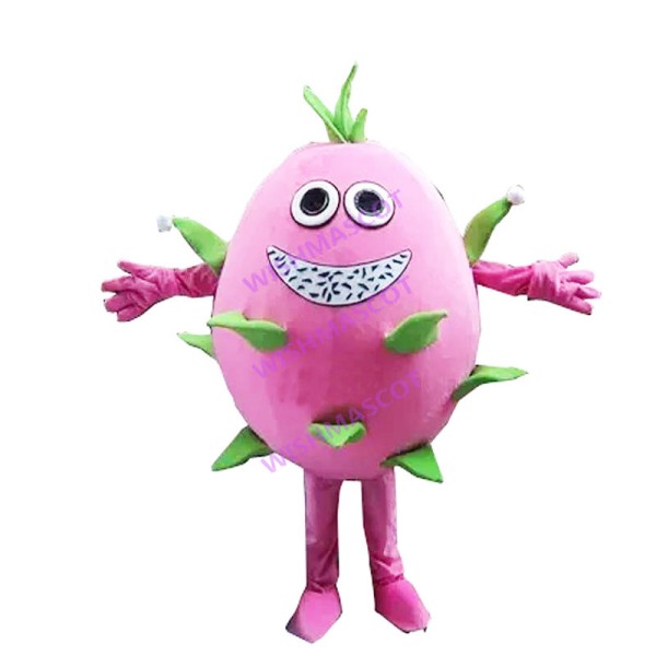 White Flesh Dragon Fruit Mascot Costume