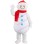 Blue Buttoned Snowman Mascot Costume