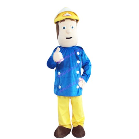 Fireman In Protective Clothing Mascot Costume