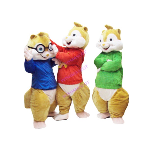 Naughty Chipmunk Brothers Mascot Costume