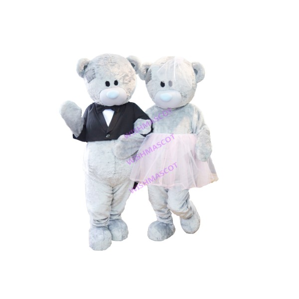 Newly Married Bear Couple Mascot Costume