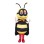 Bee Wearing Blindfold Mascot Costume