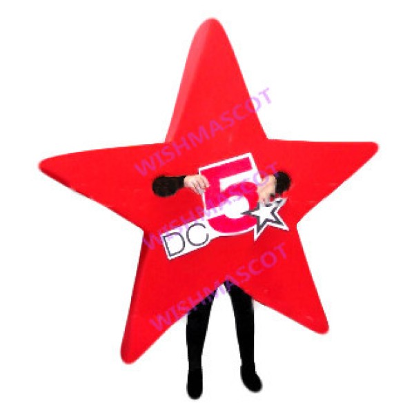 Cartoon Red Pentagram Mascot Costume