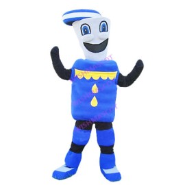 Blue Storage Tank Mascot Costume
