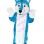 Blue & White Wolf Mascot Costume