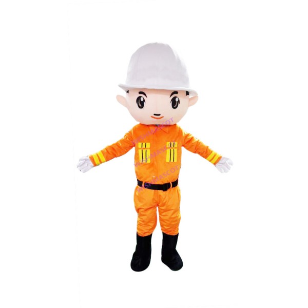 Selfless Fireman Mascot Costume