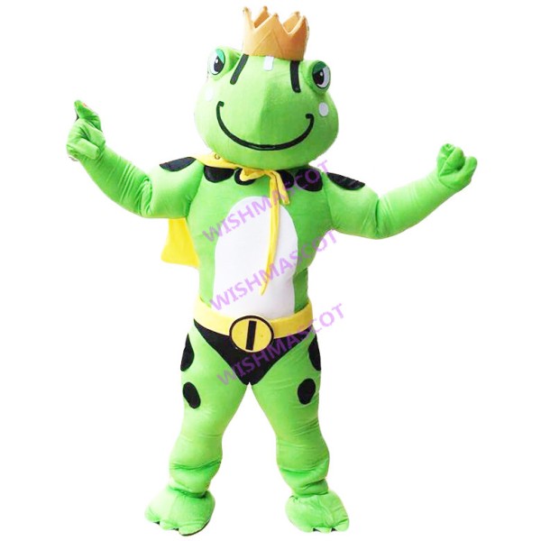 Crown Frog Superman Mascot Costume