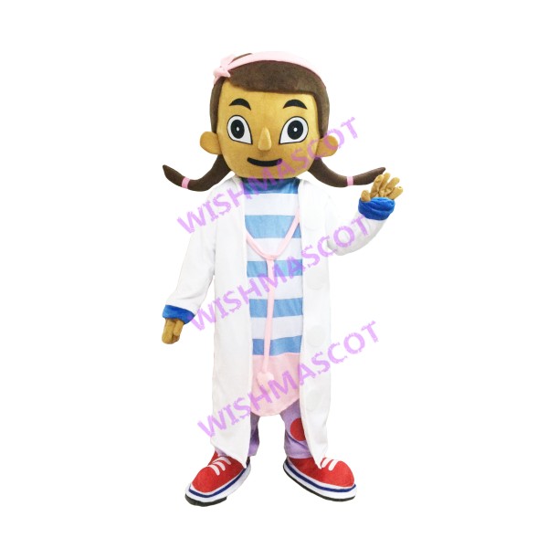 Black Female Doctor Mascot Costume