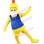 Yellow Chicken With Drooping Eyebrows Mascot Costume