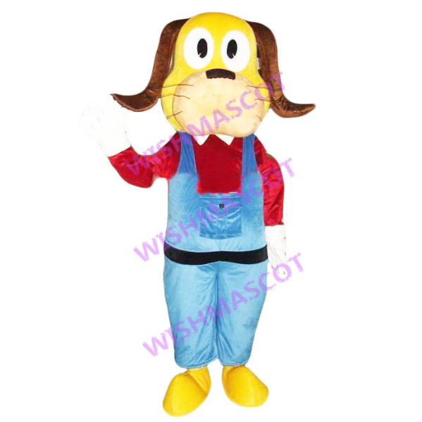 Poodle In Red Shirt Mascot Costume