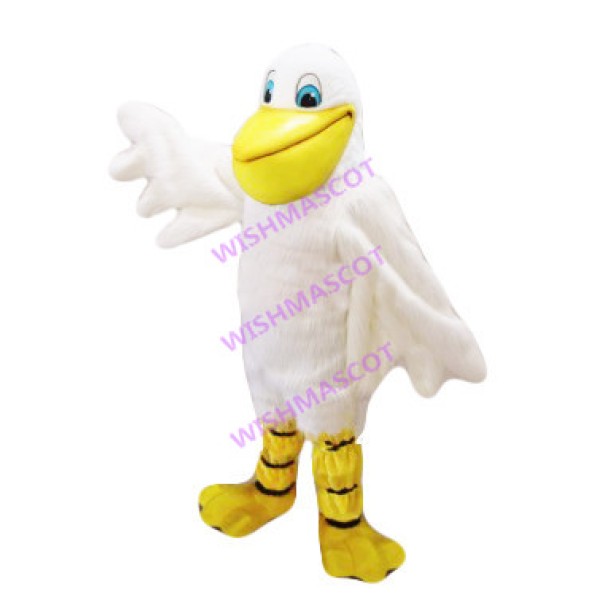 Pelican Mascot Costume With Mouth Like Pocket