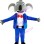 Koala Boss In Blue Suit Mascot Costume