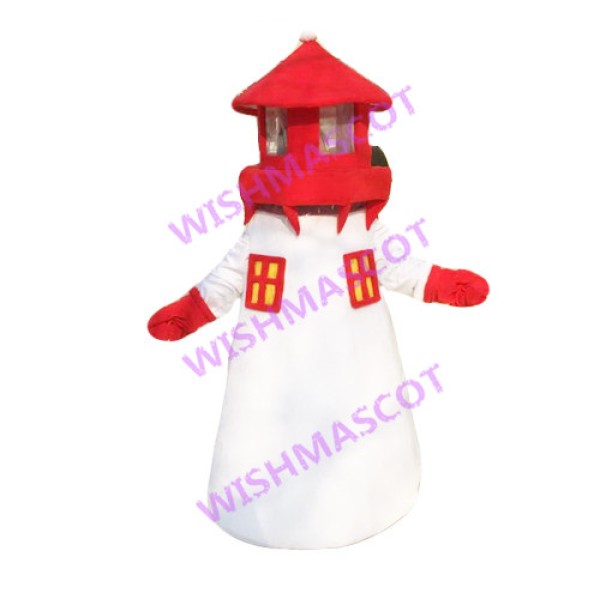 Red Roof High Tower Mascot Costume