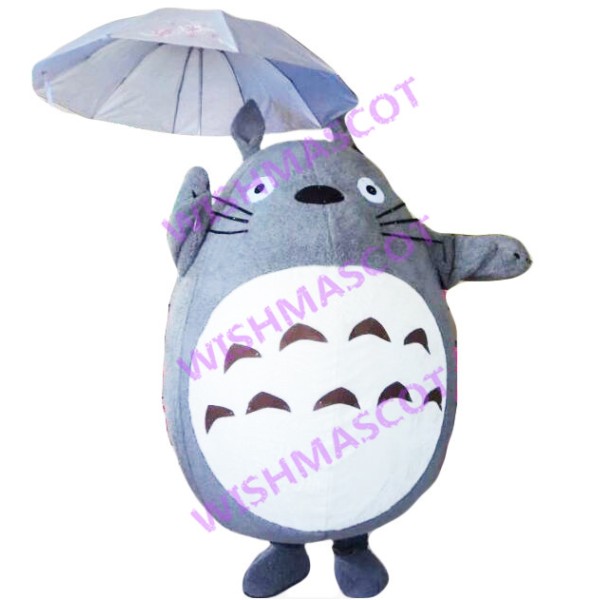 Neighbor Totoro With Umbrella Mascot Costume
