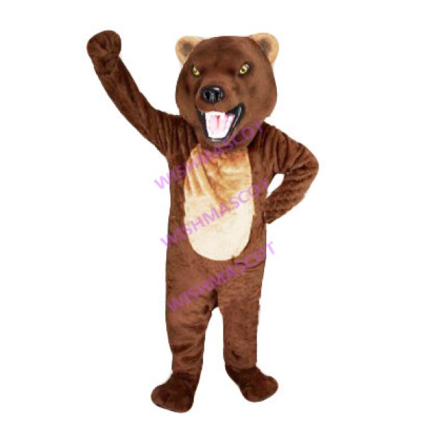 Realistic Wild Brown Bear Mascot Costume