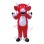 Red Cow With Earrings Mascot Costume