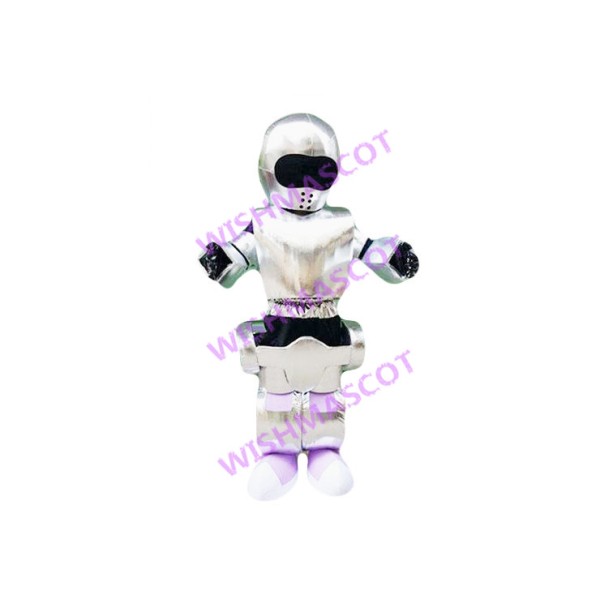 Qualified Silver Armored Robot Mascot Costume