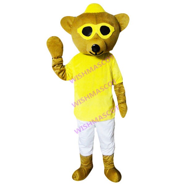 Casual Bear In White Shorts Mascot Costume