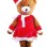 Christmas Red Dress Bear Mascot Costume
