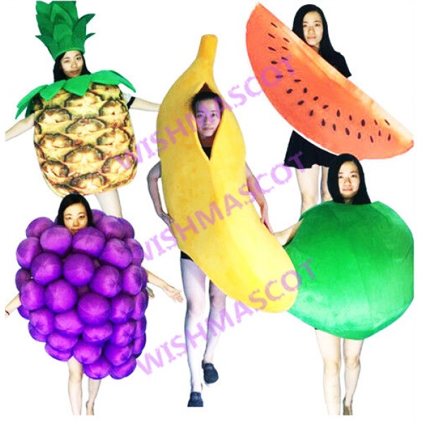 Several Refreshing Fruits Mascot Costume