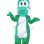 Spreading Out Green Dinosaur Mascot Costume